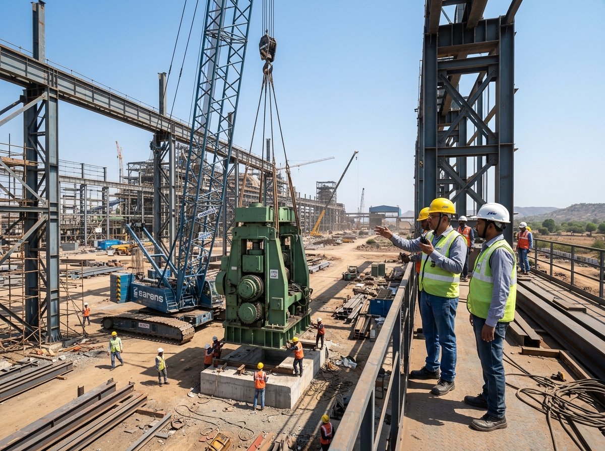 Indian Steel Erection Site